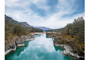 Turquoise River Flowing Through, a Nature Photo by Fascinadora