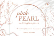 Pink Pearl wedding illustrations, an Invitation Template by L- design studio (Thumbnail 1 of 9)