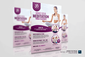 Yoga And Meditation Flyer