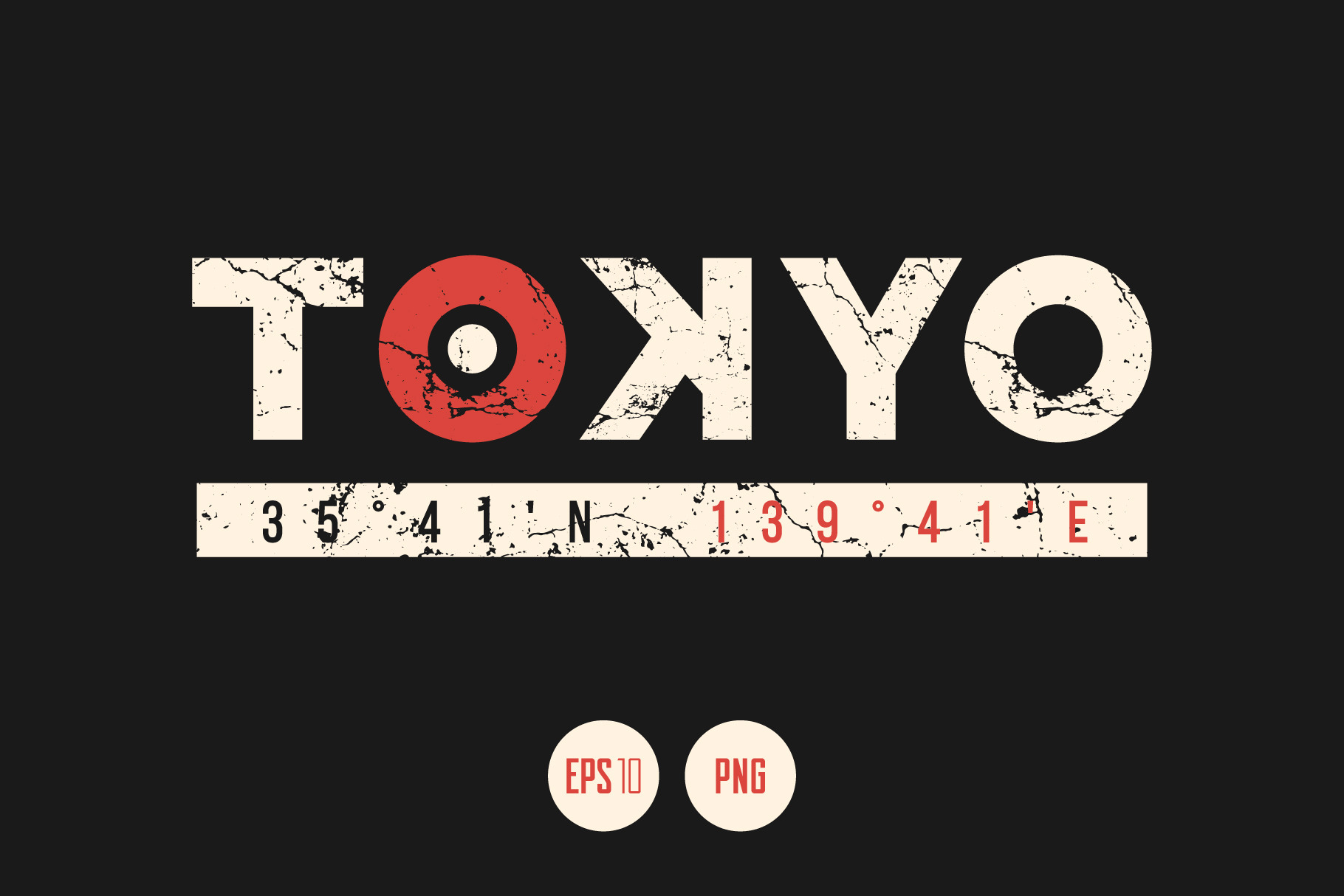 Tokyo vector textured design, a Background Graphic by rikkyal
