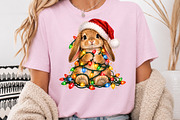 Cute Christmas Bunny Lights PNG, a Seasonal Illustration by Rose Art (Thumbnail 3 of 4)