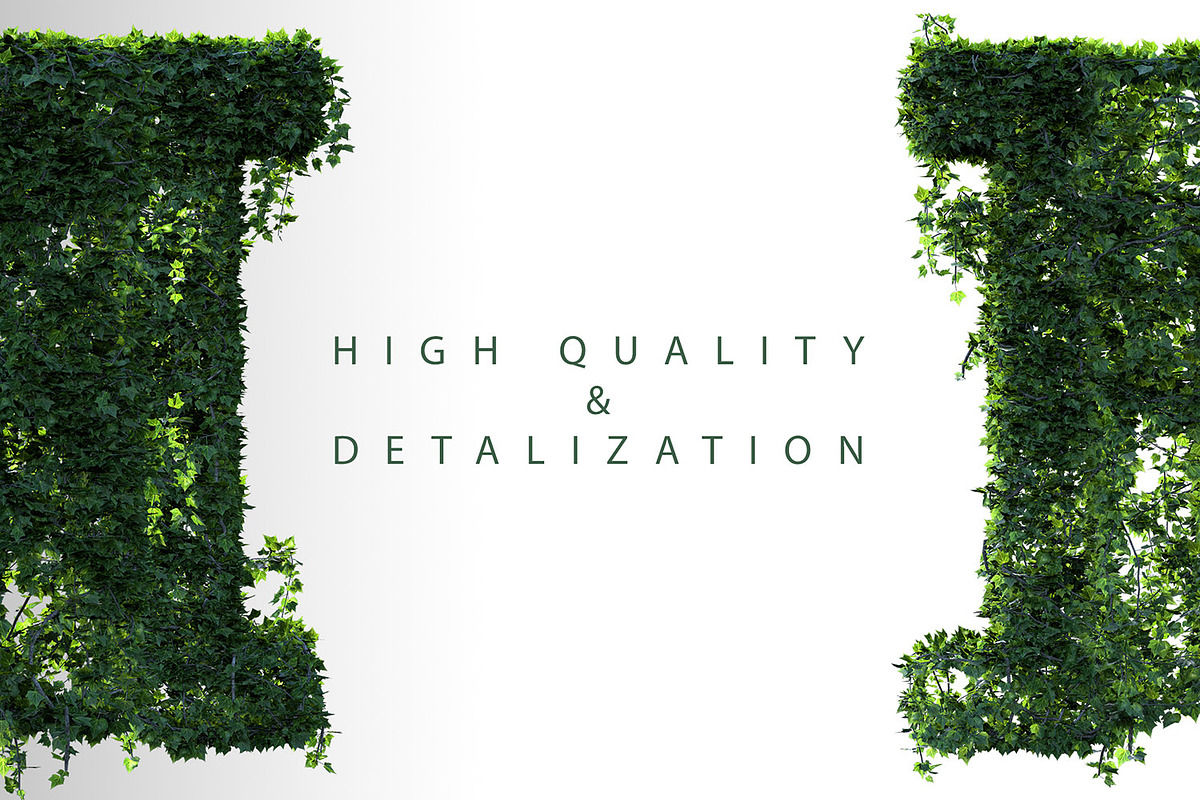 PSD Ivy Leaves 3D Letters, an Object Graphic by GK Creative (Photo 5 of 9)
