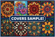Steampunk Flower Mandala Color Pages, a Decorative Illustration by BrightMart (Thumbnail 3 of 3)