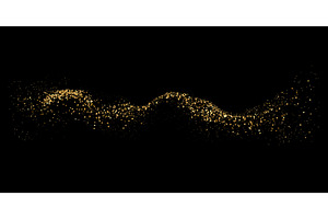 Abstract shiny gold glitter design