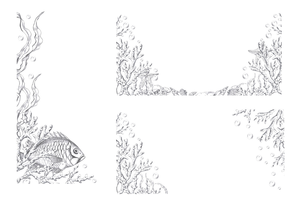 Underwater world, pencil graphics, an Animal Illustration by SvetLana (Photo 10 of 15)