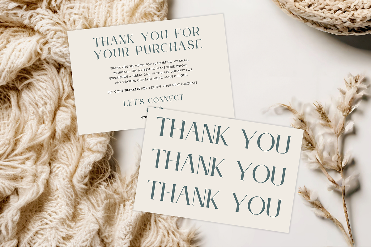 Business Thank You Card, a Card Template by thebrandcove (Photo 1 of 7)