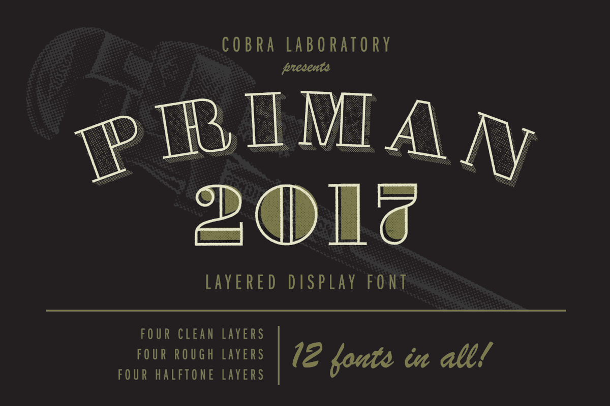 Priman Layered Display Font