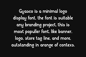 Gyasco - Modern Logo Sans Font