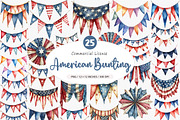Patriotic American Bunting PNG, an Illustration by SinaCreation (Thumbnail 1 of 5)