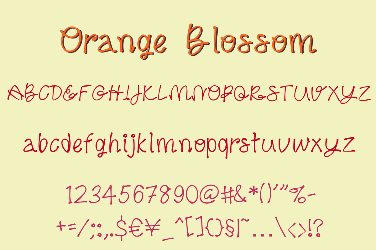 ORANGE BLOSSOM FONT, Handwritten, a Handwritten Font by Sense Library (Photo 8 of 8)