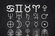 Procreate astrology brushes - stamps, a Brush Add-On by Endete & Mazak brushes (Thumbnail 3 of 10)