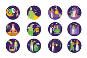 Eid Mubarak Vector Illustrations, a Person Illustration by Vector Portal (Thumbnail 6 of 6)