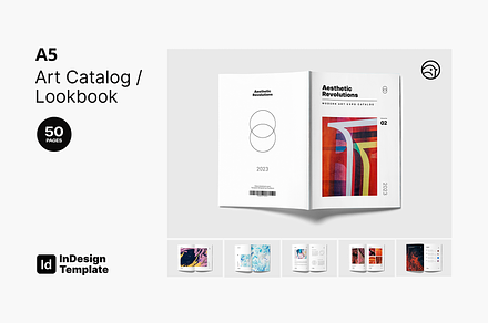 Art Catalog / Lookbook A5 (InDesign), a Magazine Template by Designova®