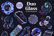 Colorful 3D Duo Glass Shapes Pack, a Graphic by LarysaZabrotskaya (Thumbnail 2 of 14)