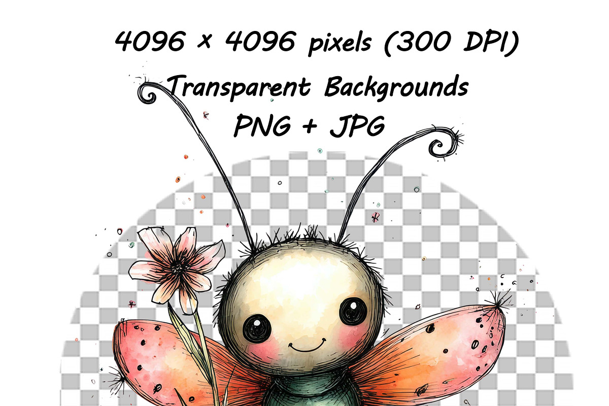 Whimsical Butterfly Clipart Set, an Animal Illustration by one-touch (Photo 17 of 20)