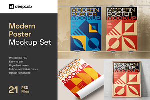 Modern Poster Mockup Set