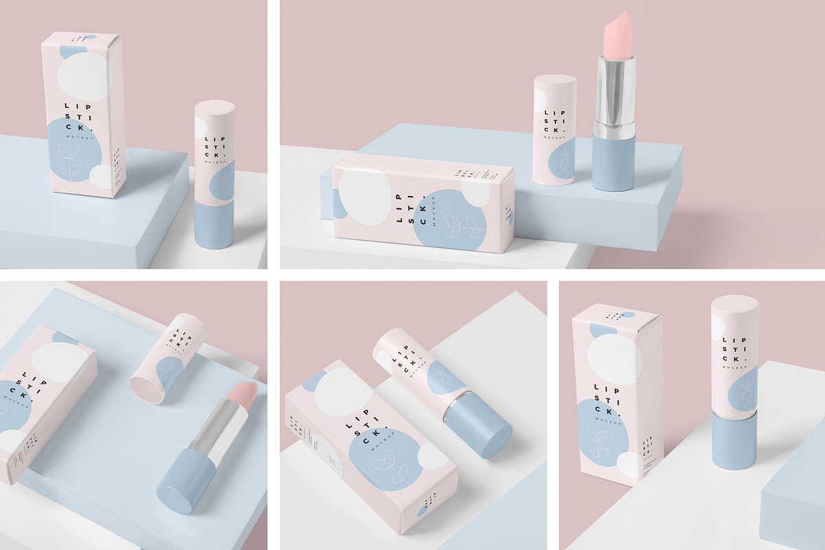 Matte Lipstick Mockups, a Packaging Mockup by DesignNeutrons (Photo 2 of 7)