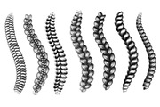 Procreate brush curly hair pigtails, a Brush Add-On by Elenbushe (Thumbnail 5 of 7)