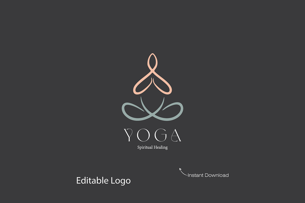 Abstract Yoga Logo Design, a Branding & Logo Template by YUDesignStore (Photo 1 of 6)