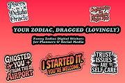 Funny Zodiac Digital Sticker Set, an Object Graphic by Jakayla Digital Co (Thumbnail 7 of 20)
