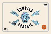 Zombie Hands & Graveyard Graphics, an Object Graphic by DenysHolovatiuk (Thumbnail 1 of 4)