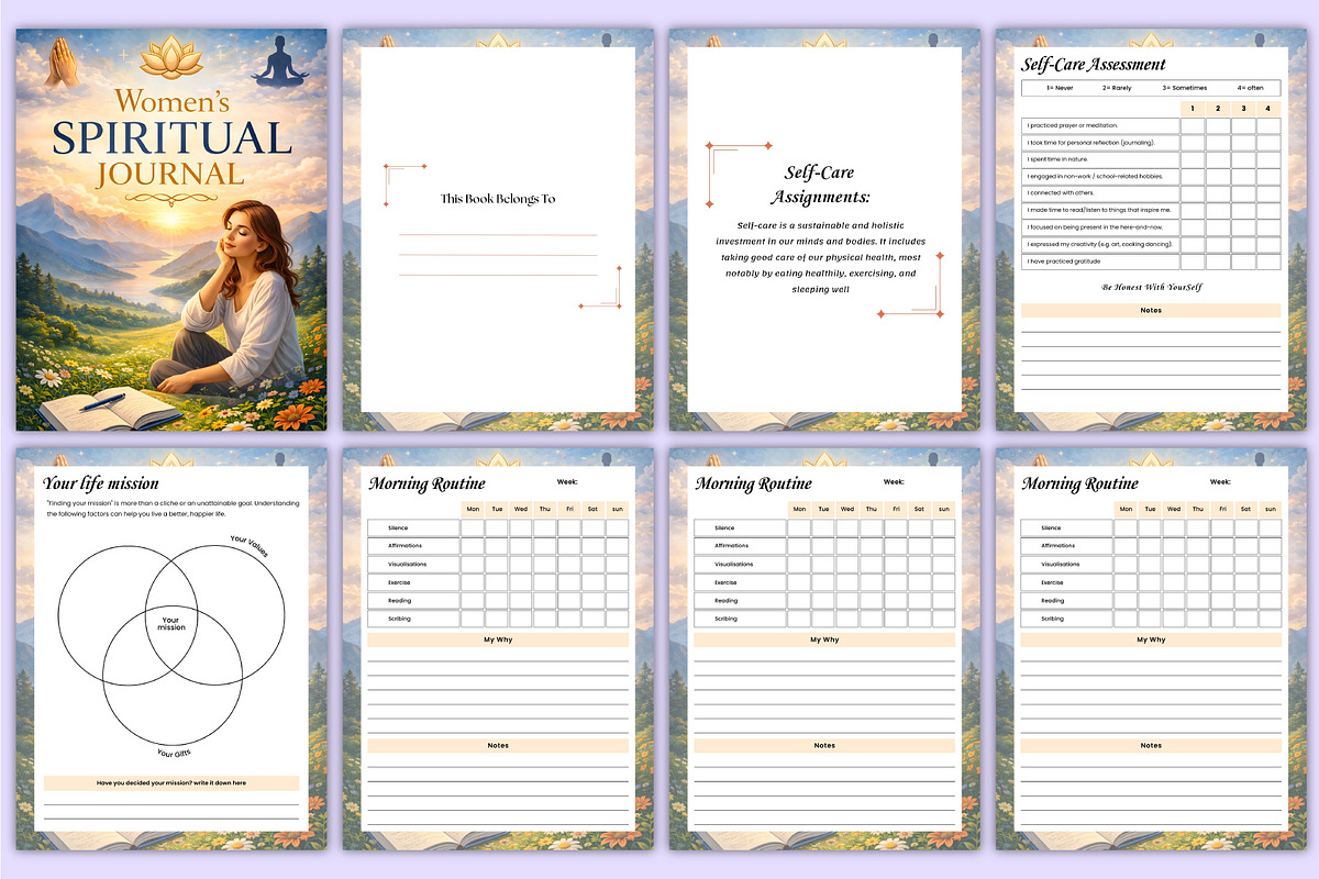 Women’s Spiritual Journal Canva Kdp, a Stationery Template by Mustafiz (Photo 3 of 6)