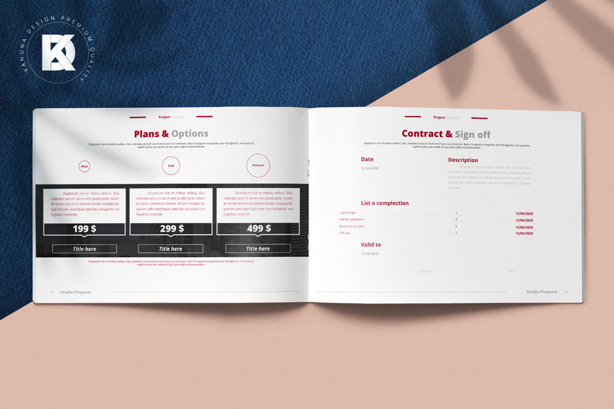 Project Proposal, a Brochure Template by Kahuna Design