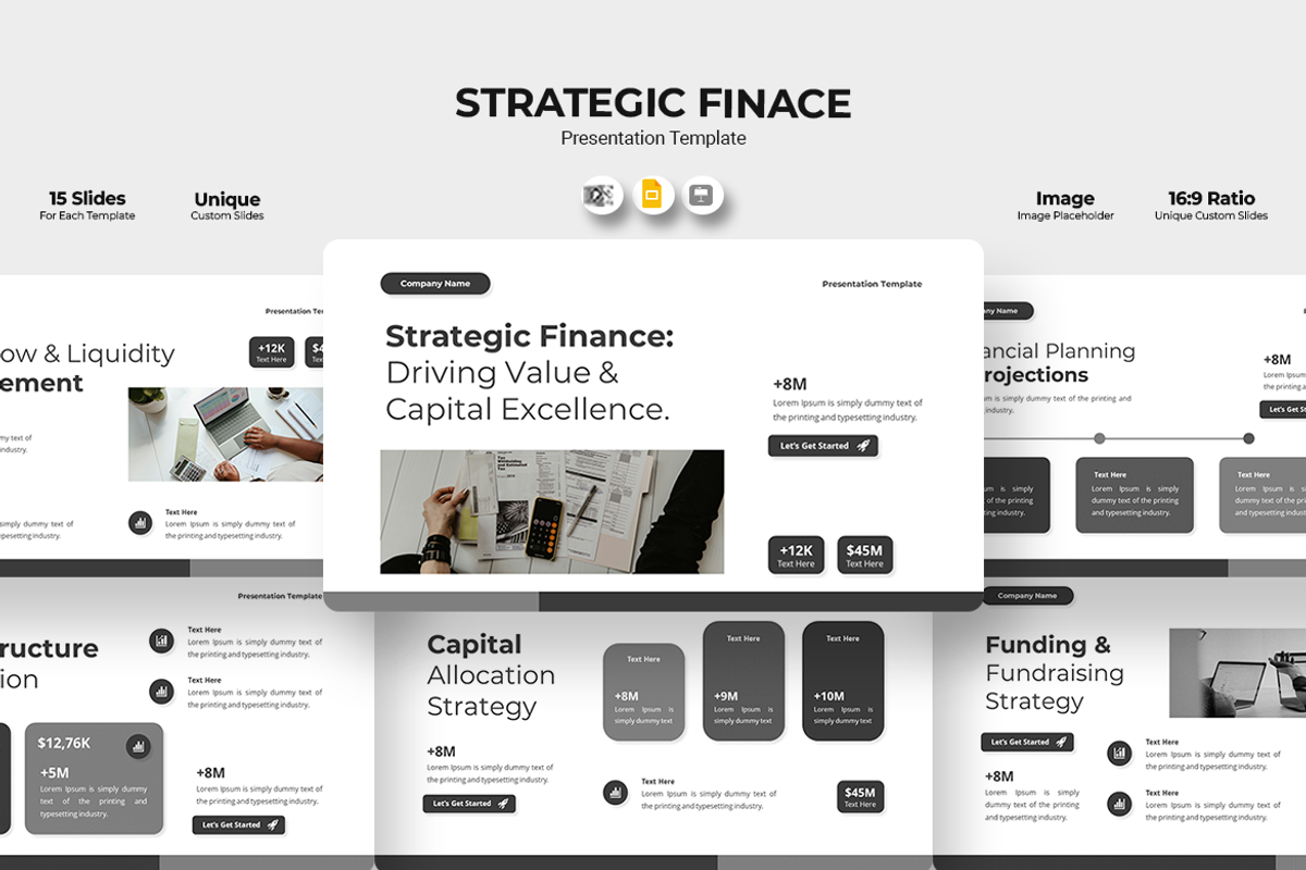 Strategic Finance - Google Slides, a Design Template by Iqsiart Studio (Photo 1 of 3)