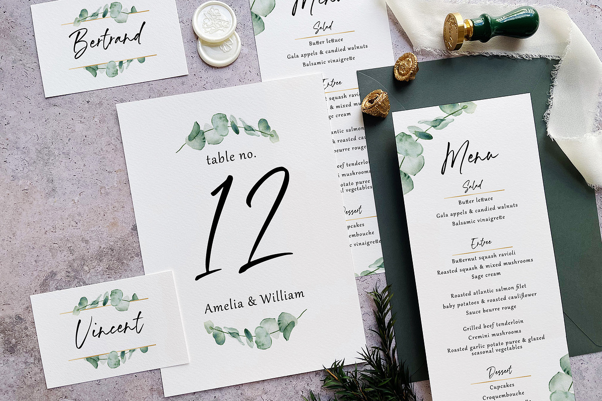 Wild Eucalyptus Wedding Suite preview 3