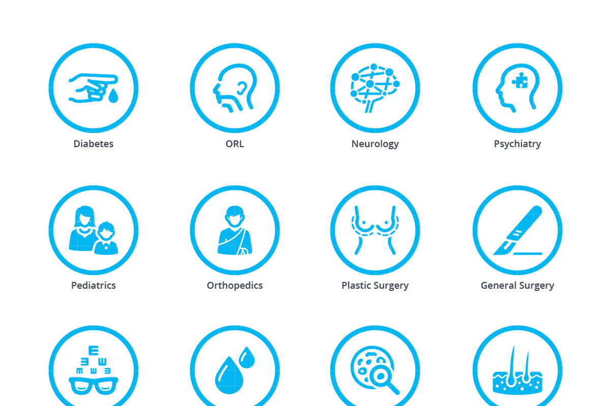 Blue Medical Specialties Icons Set 2, an Icon by introwiz1 (Photo 2 of 2)