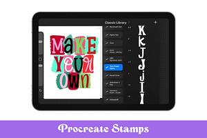Ransom Alpha Procreate Stamps