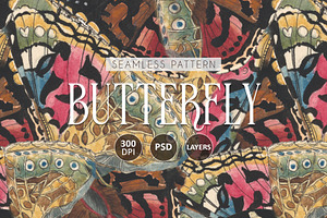 Seamless Butterfly Wings Pattern