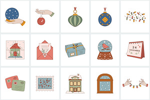 Winter Everyday Color Icon Set