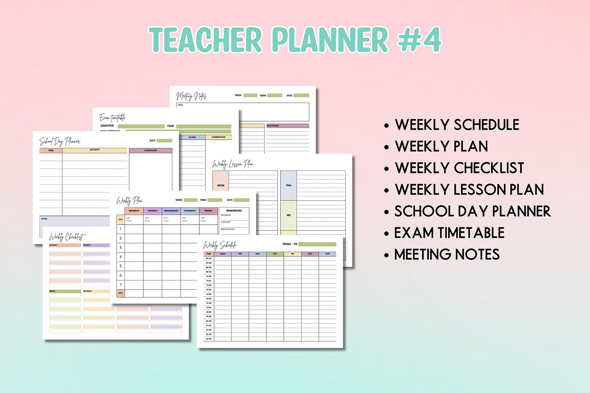 Teacher Planner #4 - Canva template, a Templates & Theme by Adalin Shop (Photo 10 of 14)