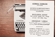 Automatic Typewriter Font and Extras, a Serif Font by Ana's Fonts (Thumbnail 4 of 12)