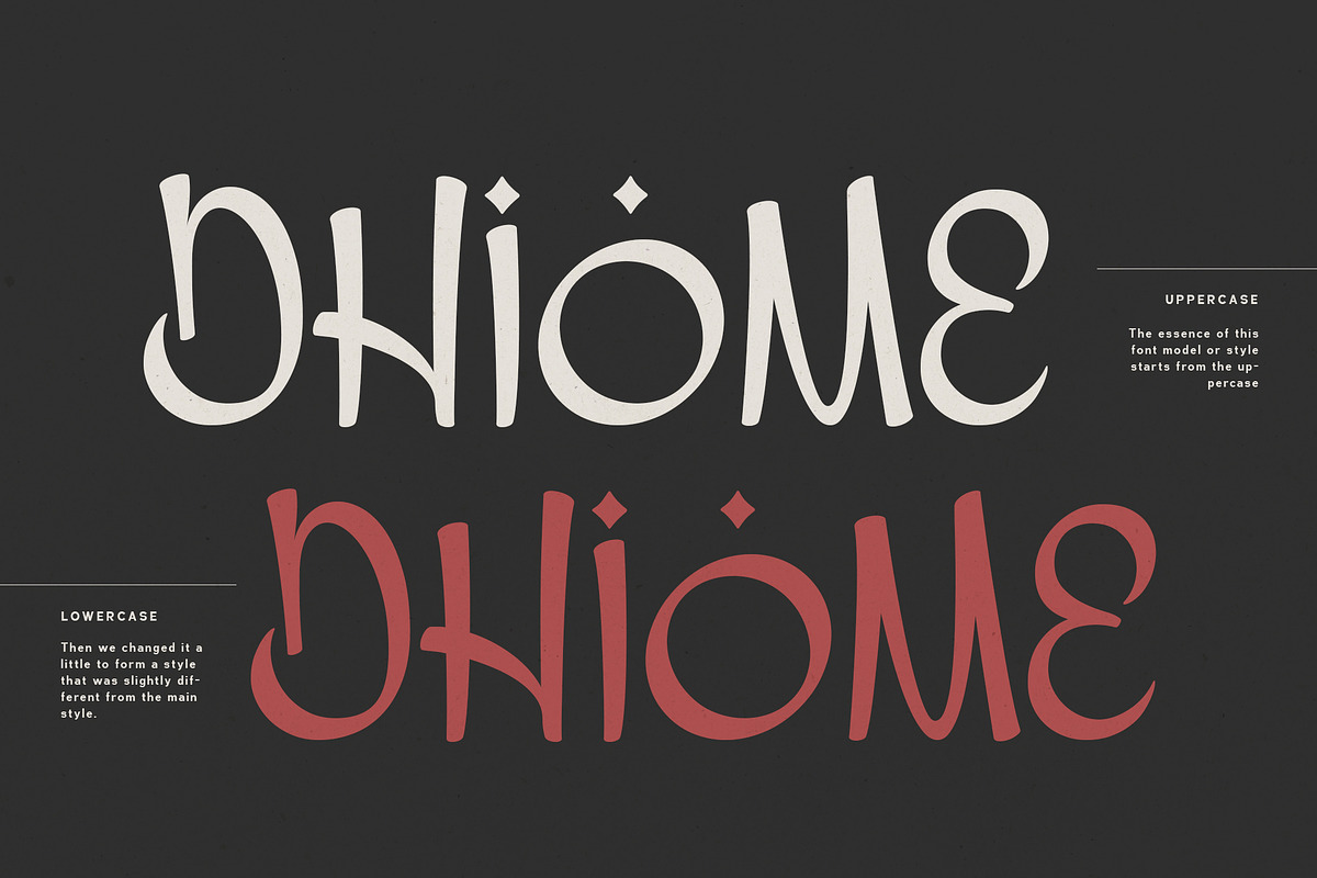 Dhiome - Display Typeface, a Sans Serif Font by Maculinc Type (Photo 9 of 9)