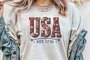 Floral Embroidery USA Png Retro Amer, an Illustration by Sublimation Artist (Thumbnail 7 of 9)