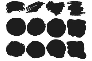 Paint Brush Swatches Set 1 Procreate