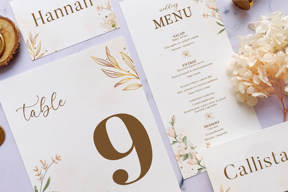 Peach & Blossom Wedding Suite, an Invitation Template by BlueRobinDesignShop (Photo 4 of 5)