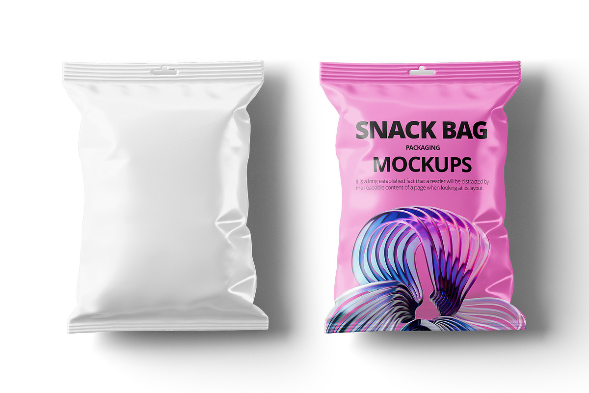 Snack Bag Packaging Mockups, a Packaging Mockup by Designbuys (Photo 4 of 4)
