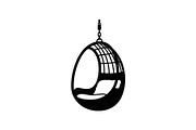 Hanging Egg Chair Silhouette Bundle, an Illustration by Designer_Momina (Thumbnail 30 of 51)