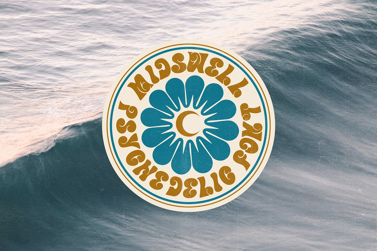 Midswell 70's Typeface | Retro Font, a Sans Serif Font by NienowBrand (Photo 7 of 7)