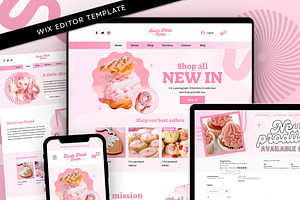 Pink Bakery Cake Website Template, a Wix Template by Template Twist Shop