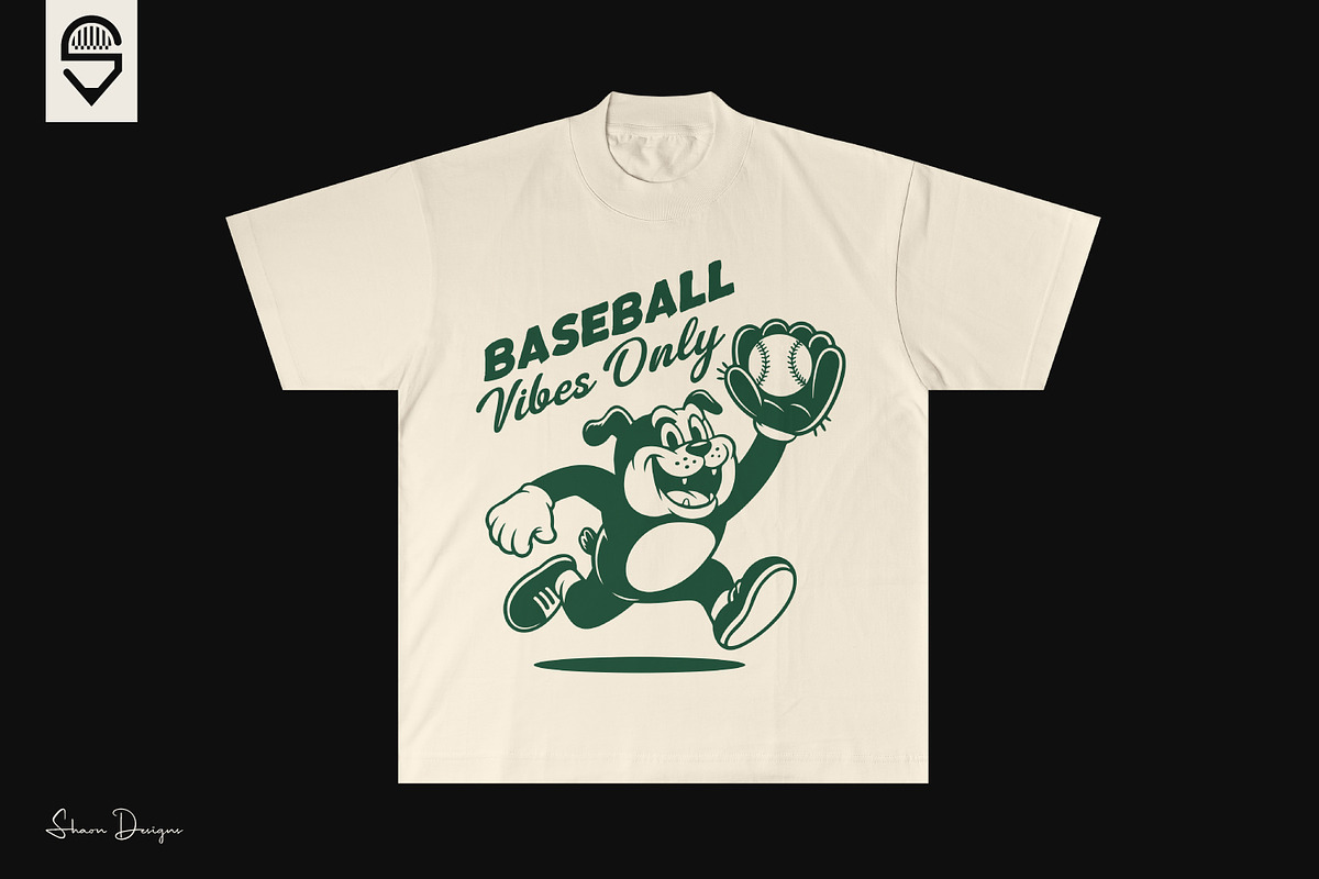 Funny Dog Mascot — Catching Baseball, a Sport Illustration by shaondesigns (Photo 4 of 4)