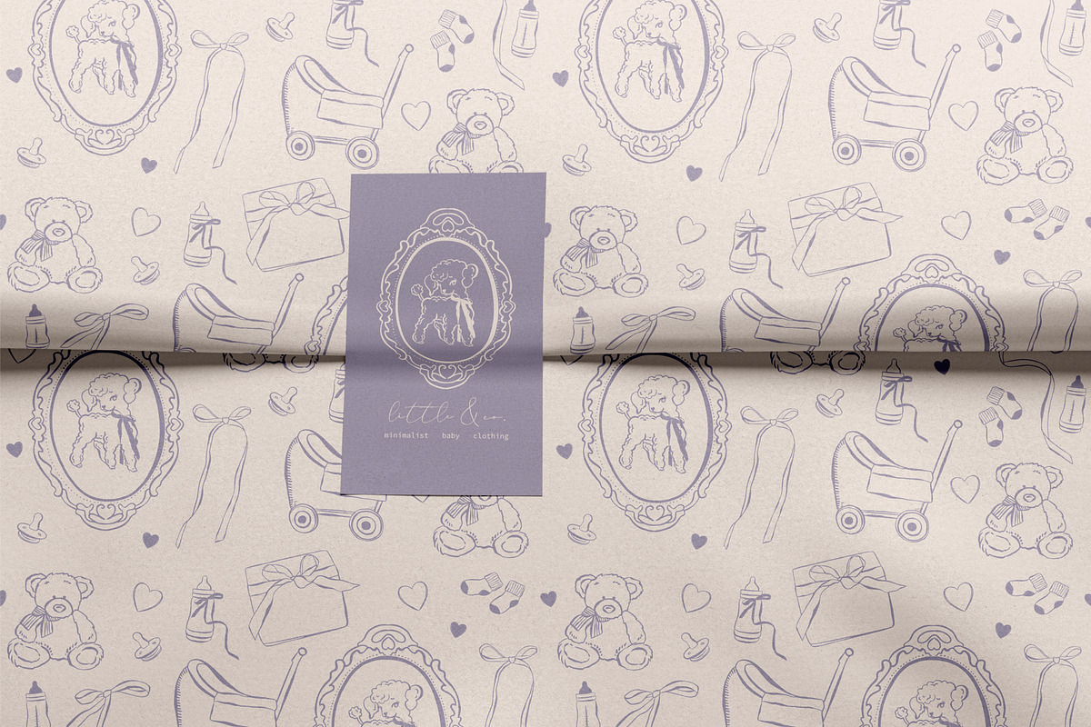 Whimsy Baby Shower icons, an Object Graphic by lokko studio, image size:1200x800