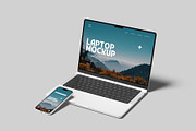 laptop and Phone Mockup, a Wearable Device Mockup by graphictime (Thumbnail 8 of 10)