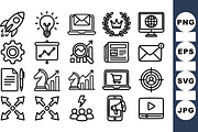 Business Strategy Icon Set, an Illustration by designvectx (Thumbnail 1 of 3)