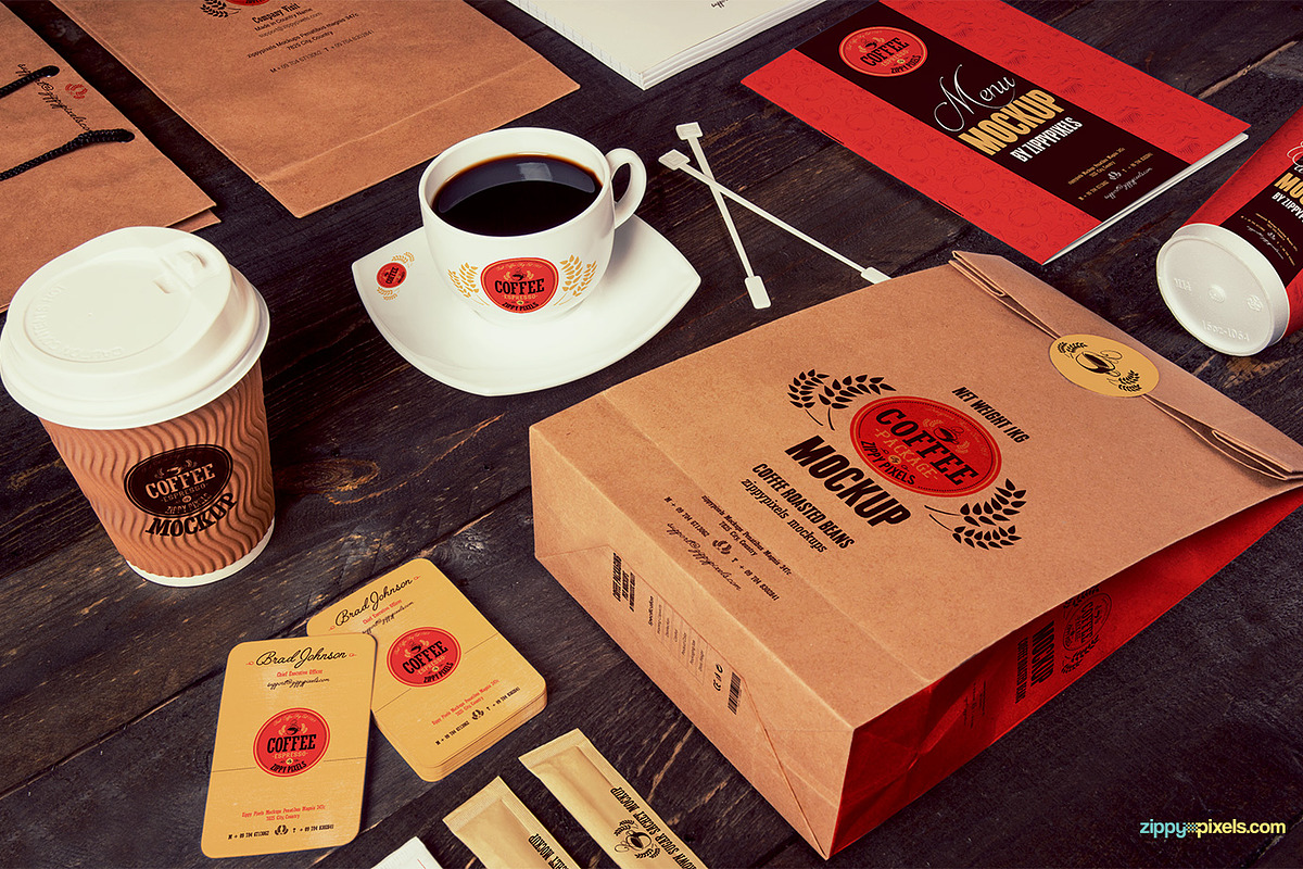 Coffee Branding & Packaging Mockups, a Cups & Container Mockup by ZippyPixels (Photo 8 of 14)