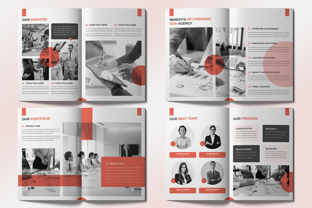 Agency Business Brochure Template, a Brochure Template by graphypix (Photo 5 of 8)