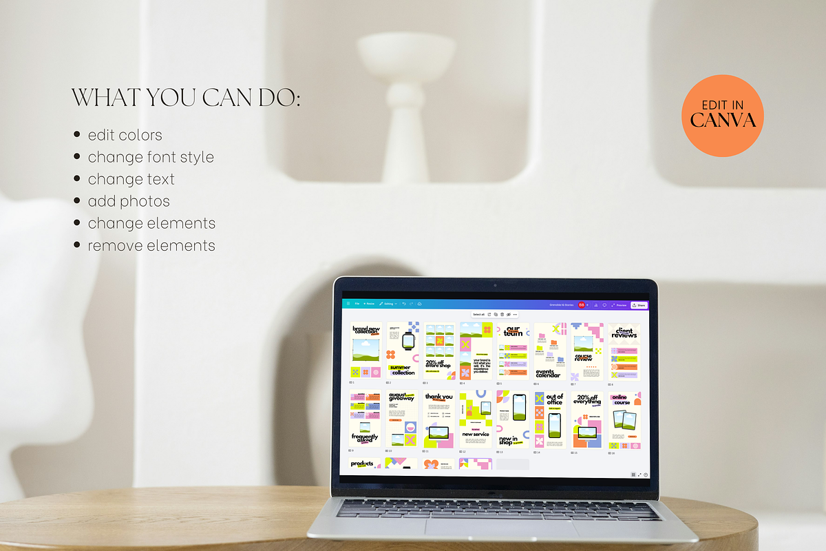 Modern Instagram Stories Posts Canva, a Social Media Template by Branding Babe Co. (Photo 7 of 7)